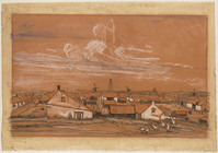 KT 1990 074
<br/>
Gezicht op Westkapelle, Walcheren
<br/>
<em>Dam van Isselt, Lucie van (1871-1949)</em>